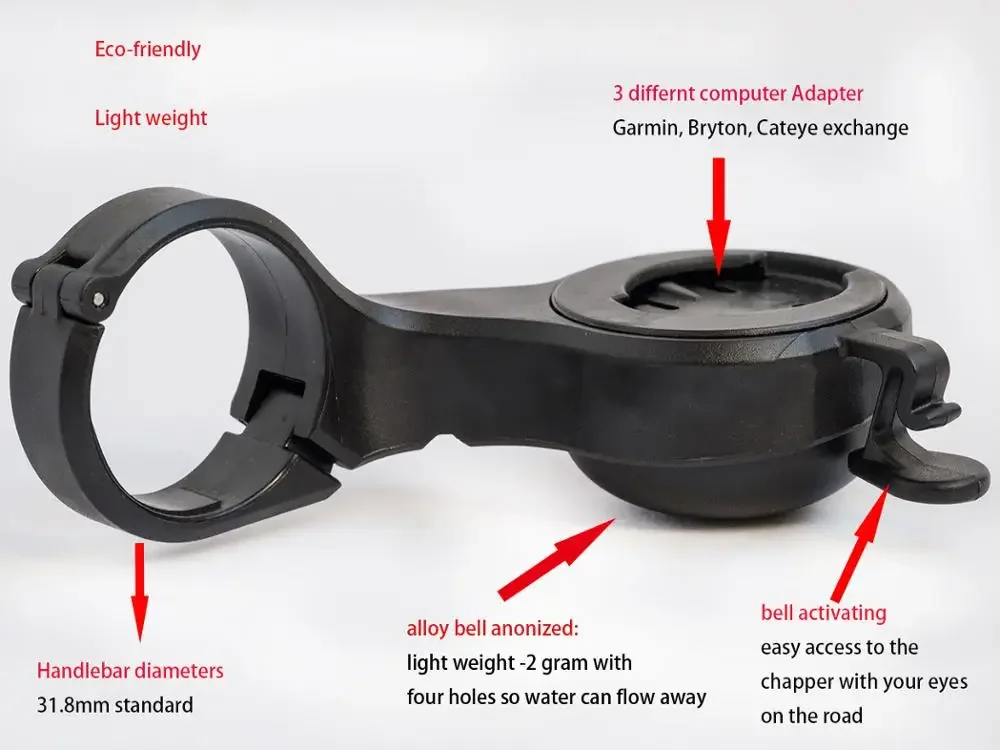 Cycling Bike Computer Mount Wi - огляд і ціна Bike Bell
