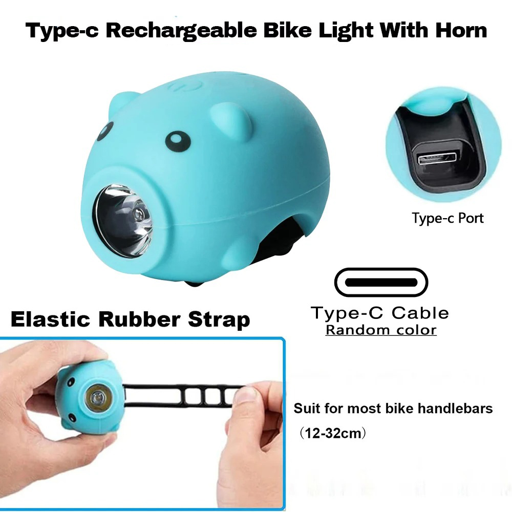 Cute Pig Bicycle Front Light w - огляд і ціна Bike Bell